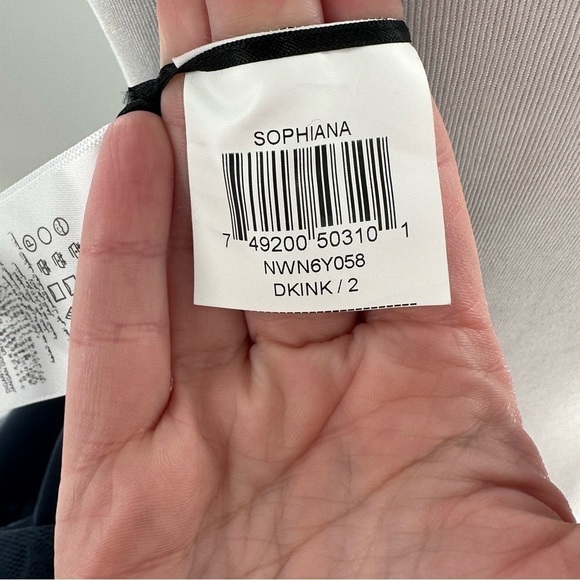 Bcbgmaxazria womens Sophiana dress size 2 navy blue lace party cocktail - Picture 13 of 15